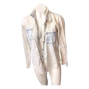 Garage White and Blue Tie-Dye Shirt